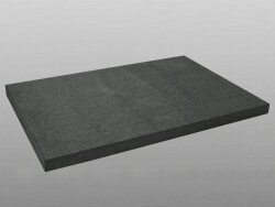 Nigrum Granit Wassergestrahlt Platte 60x90x3 cm schwarz gefast