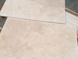 Ivory Light Travertin getrommelt Fliese 90x60x1,5 cm