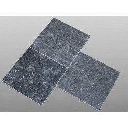 Black Marble getrommelt Fliese 20,3x20,3x1,2 cm schwarz grau