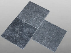 Black Marble getrommelt Fliese 20,3x20,3x1,2 cm schwarz grau