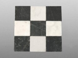 Black Marble getrommelt Fliese 20,3x20,3x1,2 cm schwarz grau