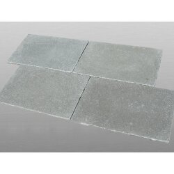 Muster Platin Kalkstein Antik 15x15x2,5 cm grau
