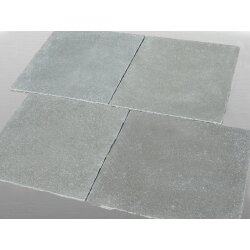 Platin antik Kalkstein Platte 60x60x2,5 cm grau