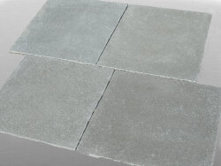 Platin antik Kalkstein Platte 60x60x2,5 cm grau