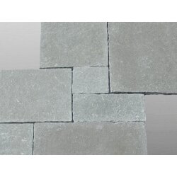 Platin antik Kalkstein Platte r&ouml;mischer Verband x2,5 cm grau