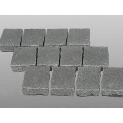 Platin antik Kalkstein Pflasterplatte 20x20x6 cm grau