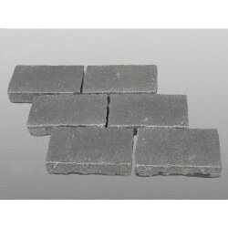 Platin antik Kalkstein Pflasterplatte 20x30x6 cm grau