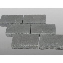 Platin antik Kalkstein Pflasterplatte 20x40x6 cm grau