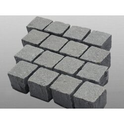 Platin antik Kalkstein Pflastersteine 10x10x7-9 cm grau
