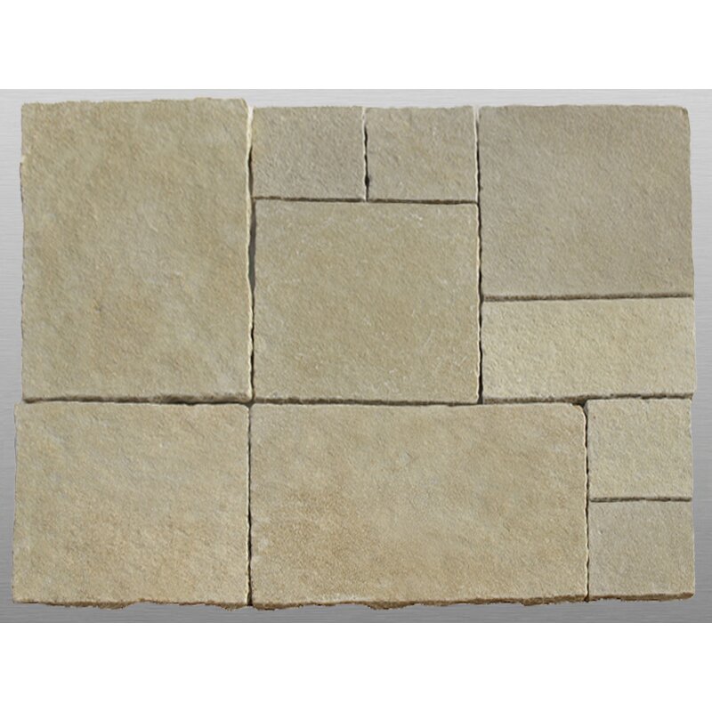 Amber Sooraj antik Kalkstein Platte römischer Verband x2,5 cm beige