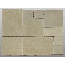 Amber Sooraj antik Kalkstein Platte r&ouml;mischer Verband x2,5 cm beige