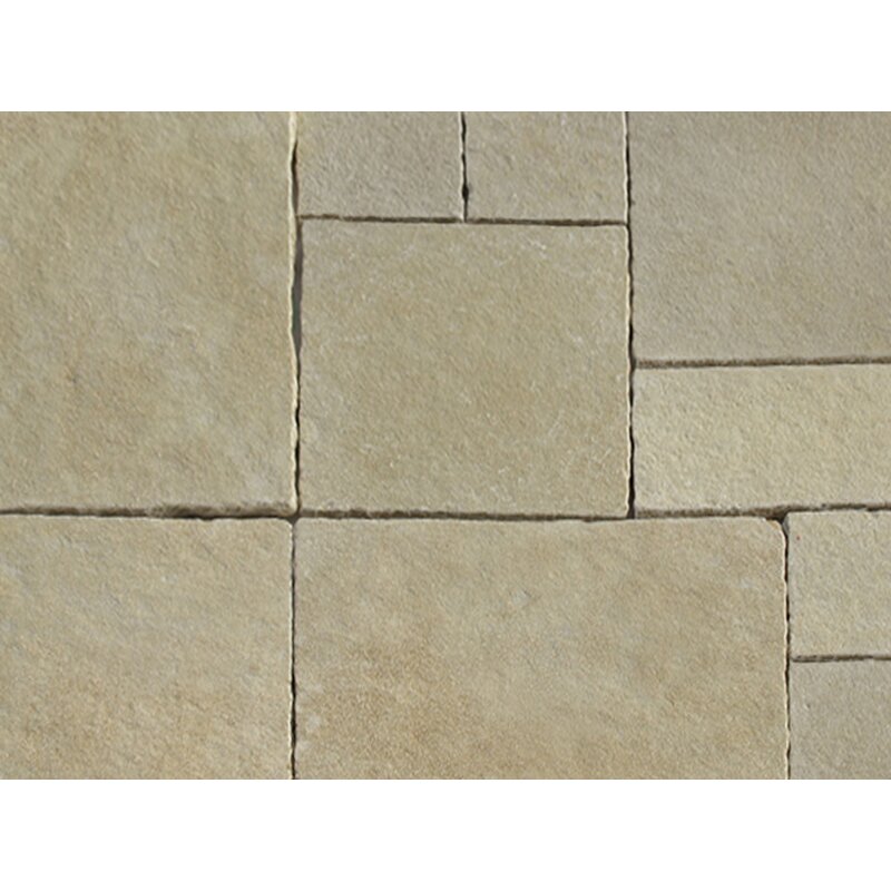 Amber Sooraj antik Kalkstein Platte großer römischer Verband x2,5 cm beige
