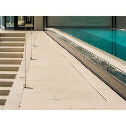 Dietfurter Kalkstein gala® beige Terrassenplatten 40cm Bahnen in freien Längen x4cm