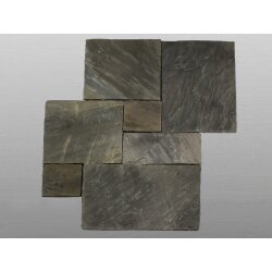 Kalahari Black spaltrau Sandstein Platte römischer Verband x2,5 cm