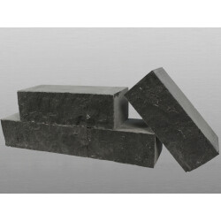Kerala Basalt spaltrau Mauerstein 10x20x30-50 cm dunkelgrau